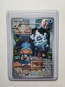 Pokemon Vanillish Holiday Snowflake Stamped Promo Card 190/182 MINT w/ Toploader - Image 1