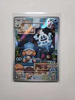 Pokemon Vanillish Holiday Snowflake Stamped Promo Card 190/182 MINT w/ Toploader - Image 2