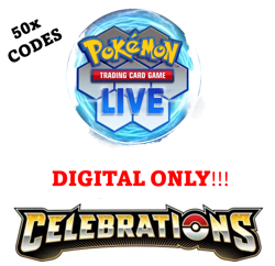 50x Pokemon TCG Live CELEBRATIONS Codes. EBAY MESSAGED WITHIN 24HRS (DIGITAL) - Image 1