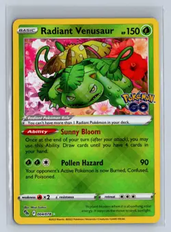 2022 Pokemon GO Radiant Venusaur #004/078 - Image 1