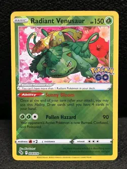 Radiant Venusaur 004/078 Holo Pokemon GO 2022 Pokemon - Image 1