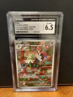 2023 POKEMON EN-SCARLET & VIOLET ILLUSTRATION RARE #212 KIRLIA CGC 6.5 - Image 1