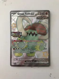 Pokemon TCG Great Tusk ex Full Art Shiny SV Black Star Promos 072 NM - Image 1