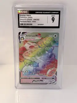 Snorlax VMAX 206/202 Sword & Shield Rainbow Secret CGC 9 Mint Pokemon TCG - Image 1