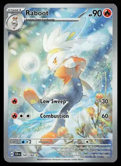 Raboot 147/142 Holo Illustration Rare Stellar Crown Pokemon Card - Image 1