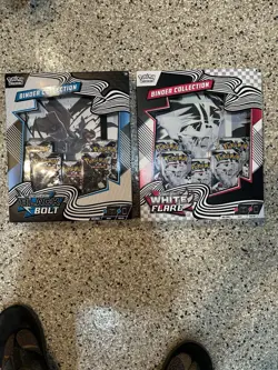Pokemon Black Bolt and White Flare Binder Collection Bundle Set of 2 In Hand NEW - Image 1