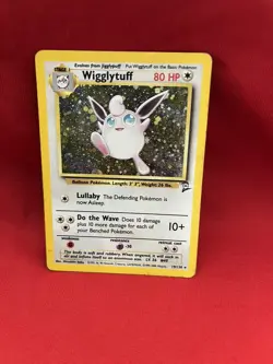 Pokemon TCG Wigglytuff Base Set 2 19/130 Holo Unlimited Holo Rare Damaged - Image 1