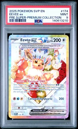 2025 POKEMON SVP EN-SV BLACK STAR PROMO #174 EEVEE EX PSA 9 - Image 1