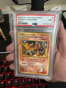 Blaine's Charizard Holo 6 Gym 2 Pokemon Japanese PSA 9 - Image 1