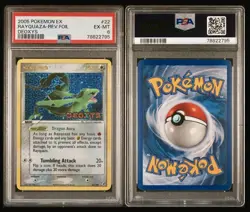 2005 POKEMON EX DEOXYS RAYQUAZA-REVERSE FOIL #22 PSA 6 - Image 3