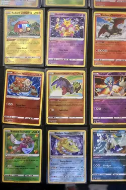 16 Radiant Rare Full Set Complete Pokemon Collection Charizard Greninja Eevee NM - Image 4