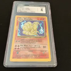 1999 Pokemon Ninetales Base Set #12/102 Holo CGC 4 Graded - Image 1