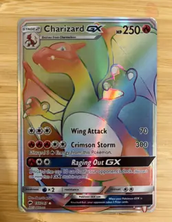 Pokemon TCG Charizard GX 150/147 Rainbow Secret Rare, S&M - Image 1