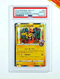 Pokemon PSA 10 Shibuya's Pikachu #002 Pokemon Center Shibuya 2019 Japanese - Image 1