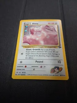 Pokemon - Koga's Ditto #10/132 - Gym Challenge Unlimited Holo NM Fast Ship - Image 2