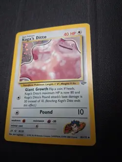 Pokemon - Koga's Ditto #10/132 - Gym Challenge Unlimited Holo NM Fast Ship - Image 4