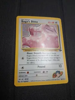Pokemon - Koga's Ditto #10/132 - Gym Challenge Unlimited Holo NM Fast Ship - Image 5