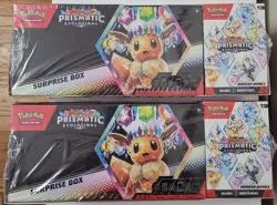 LOT OF (2) Pokemon Prismatic Evolutions Surprise Box & Booster Bundle Sam's Club - Image 1