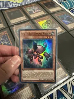 Yugioh Beta The Electromagnet Warrior Super Rare SDMY - Image 1