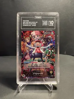 One Piece TCG Vegapunk OP07-097 (ALT ART) Leader TAG 10 ENGLISH - Image 1