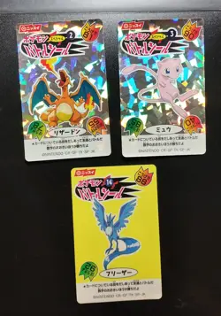 Charizard Mew Prism Nissui Pokemon Battle Seal 1999 Japanese Sticker Card P - Image 1