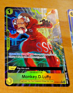 ONE PIECE ENGLISH CARD HOLO GAME CARTE CARTE Monkey D Luffy ST29-012 ALT EN MINT - Image 1