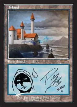 Island (Post Malone) -Foil Light Play MTG Secret Lair - Image 1
