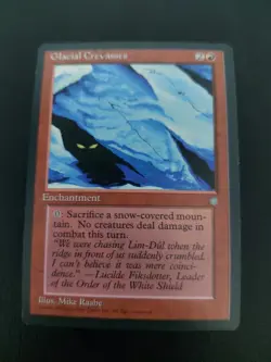Glacial Crevasses - Ice Age - Magic the Gathering MtG Near Mint Condition - Image 1