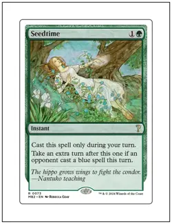 1x Seedtime, White Border, Mystery Booster, Magic MTG NM - Image 1