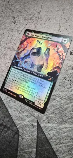 Hei Bai, Forest Guardian - Foil - Extended Art Avatar MTG #205 - Image 3