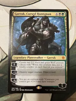 Magic! Garruk, Cursed Huntsman - Non-Foil Mythic - Throne of Eldraine-191/269-NM - Image 1