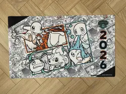 Pokemon Center EUIC 2026 Exclusive Kanto Starters Playmat - New - Image 1