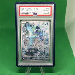 2025 POKEMON JTG EN ILLUSTRATION RARE #161 ARTICUNO PSA 10 GRADEDGUARD INCLUDED! - Image 1