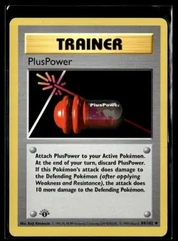 1999 Base Set 1st Edition Shadowless PlusPower Uncommon #84 - Image 1