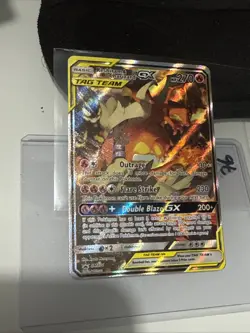 Pokemon TCG Reshiram & Charizard GX SM201 Black Star Promo Full Art Holo NM - Image 1