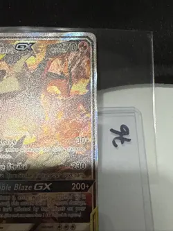 Pokemon TCG Reshiram & Charizard GX SM201 Black Star Promo Full Art Holo NM - Image 3