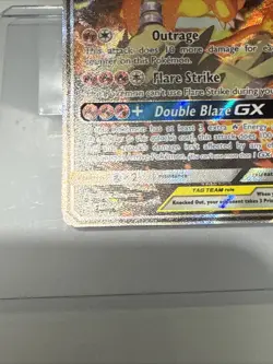 Pokemon TCG Reshiram & Charizard GX SM201 Black Star Promo Full Art Holo NM - Image 5