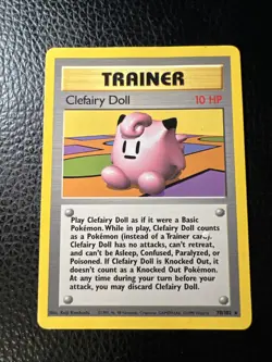 # Clefairy Doll 70/102 Rare Base Set Pokemon Vintage Unlimited LP Light Play - Image 1