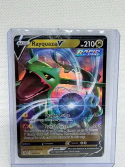Rayquaza V 100/159 Holo Ultra Rare SWSH Crown Zenith Pokemon TCG NM - Image 1