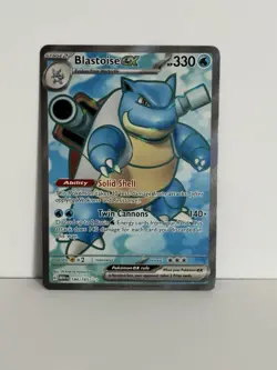 Pokemon TCG Blastoise EX Holo Ultra Rare Card Scarlet VIOLET-151, 184/165 - Image 1