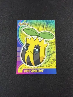 #191 SUNKERN Pokemon Topps TV Animation Edition Card 2001 - Image 1