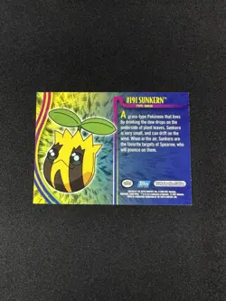 #191 SUNKERN Pokemon Topps TV Animation Edition Card 2001 - Image 2
