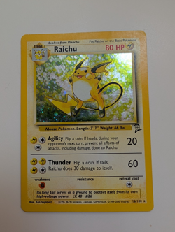 Pokemon Raichu 16/130 Base Set 2 Holo (English) - Image 1