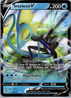 Pokemon TCG Inteleon V 49/192 Rebel Clash NM - Image 1