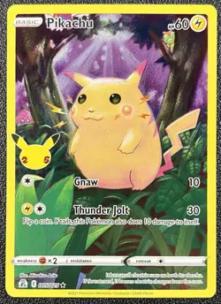 Pokemon TCG Celebrations Pikachu 005/025 Full Art Holo - Image 1