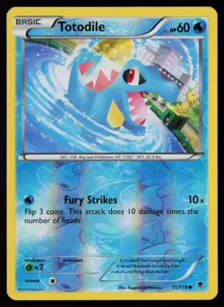 Totodile 15/119 Reverse Holofoil Pokemon TCG XY - Phantom Forces LP - Image 1