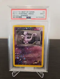 Pokemon Mewtwo #8 Rockets Best of Game Series PSA 9 Mint - Image 1