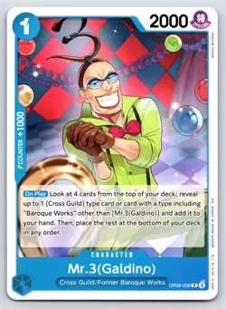 One Piece - OP09-056 - Mr. 3 (Galdino) - R - US Seller - Image 1
