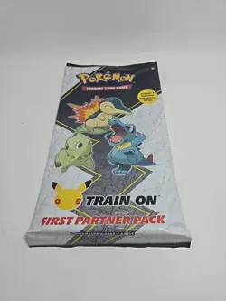 Pokemon Train On First Partner Pack 3 Oversize Cards & 2 TCG PKS 25th Anv New!!! - Image 1