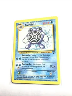 POLIWHIRL - 57/130 - Base Set 2 - Pokemon Card - LP - Image 1